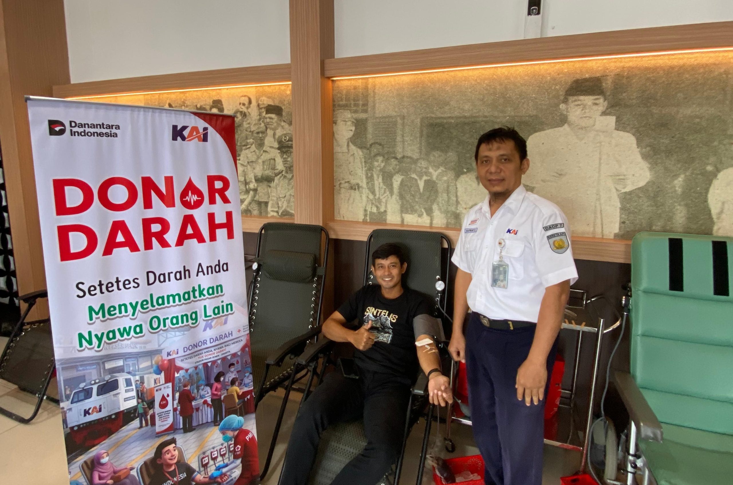 Wujud Kepedulian Sosial, Unit Kesehatan KAI Daop 7 Madiun Gelar Aksi Donor Darah di Stasiun Blitar, Kediri, dan Kertosono